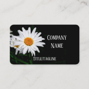Elegante witte daisy bloem fotografie op maat visitekaartje