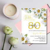 Elegante Witte Daisy Bloemen Verrassing Verjaardag Kaart