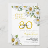 Elegante Witte Daisy Bloemen Verrassing Verjaardag Kaart (Voorkant)