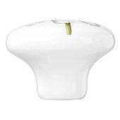 Elegante witte daisy landhuis keramische knop (Zijkant)