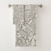 Elegante witte damast bloemenhuis decor bad handdoek (Insitu)