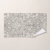 Elegante witte damast bloemenhuis decor bad handdoek (Handdoek)