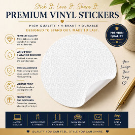 Elegante witte damast huwelijkszegel sticker