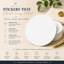 Elegante witte damast huwelijkszegel sticker