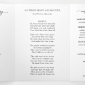 Elegante Witte Drie-voudige Trouwprogramma Brochur Drieluik Programma (Binnenkant midden)