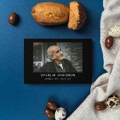 Elegante witte duif aangepaste foto begrafenis bedankkaart