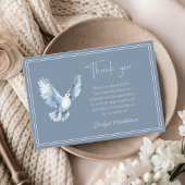 Elegante Witte Duif Roukaart Bedankkaart