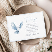 Elegante Witte Duif Roukaart Bedankkaart