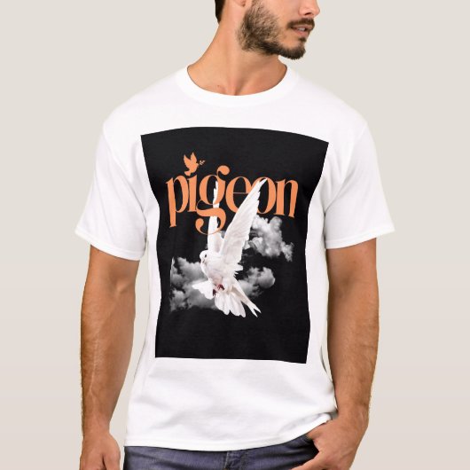 Elegante Witte Duif T-shirt (Voorkant)