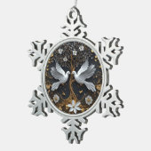 Elegante Witte Duiven Boom des Levens Ornament (Rechts)