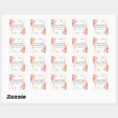 Elegante witte eenvoudige roze roze roze goud Quin Vierkante Sticker (Vel)