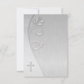 Elegante witte eerste communie uitnodigingen (Achterkant)