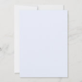 Elegante witte en blauwe bloemige waterverf bruilo kaart (Achterkant)