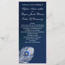 Elegante witte en blauwe pauw programma's