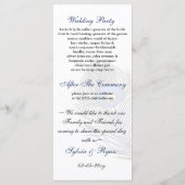 Elegante witte en blauwe pauw programma's (Achterkant)