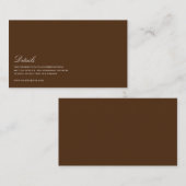 Elegante witte en bruine bruiloft details informatiekaartje (Voorkant / Achterkant)
