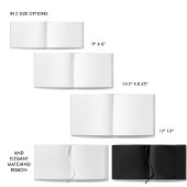 Elegante witte en echte Folie monogram bruiloft Gastenboek