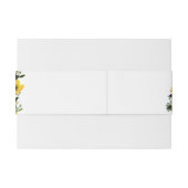 Elegante witte en gele bloemenbruiloft uitnodigingen wikkel (Achterkant Voorbeeld)