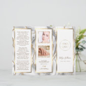 Elegante witte en gouden agaat brochure (Staand voorkant)