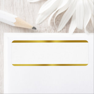 Elegante witte en gouden blanco etiket