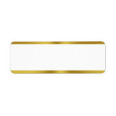 Elegante witte en gouden blanco etiket (Voorkant)
