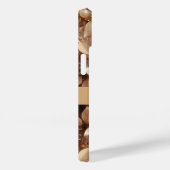 Elegante Witte en Gouden Bloemen Glitter Edelstene Case-Mate iPhone Case (Achterkant / Rechts)