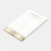 Elegante witte en gouden bloemige Paisley 2 Post-it® Notes (Schuin)