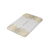 Elegante witte en gouden bloemige Paisley kant Badmat (Gekanteld)