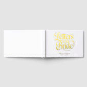 Elegante witte en gouden brieven aan de bruid gastenboek (Volledig)