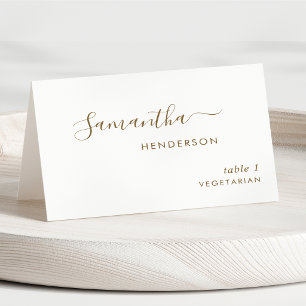 Elegante witte en gouden huwelijkskaart kaart