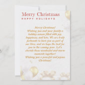 Elegante witte en gouden kerst Kaart met liefde (Achterkant)