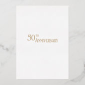 Elegante witte en gouden rand folie uitnodiging (Achterkant)