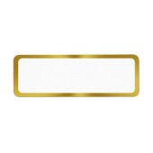 Elegante witte en gouden randblanco etiket (Voorkant)