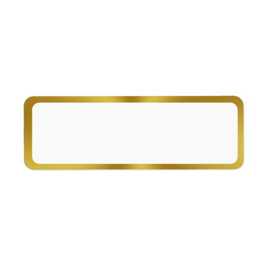 Elegante witte en gouden randblanco etiket (Voorkant)