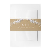 Elegante witte en gouden Rozen Crest bruiloft Uitnodigingen Wikkel (Voorkant Voorbeeld)