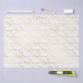 Elegante witte en gouden script Kerstmis tekst Tissuepapier (Craft)