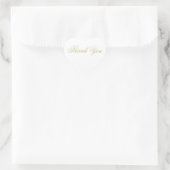 Elegante witte en gouden trouw-thank you hart sticker (Tas)