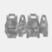 Elegante Witte en Grijze Douane Waterverf Bedankdoosjes (Uitgevouwen)