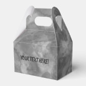 Elegante Witte en Grijze Douane Waterverf Bedankdoosjes (Voorkant Zijde)