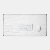 Elegante witte en grijze houtnerf bureaumat (Keyboard & Muis)