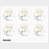 Elegante witte en groene Baby showers Stickers (Vel)