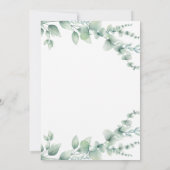 Elegante witte en groene bloemen Waterverf Save th Kaart (Achterkant)