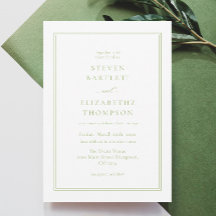 Elegante witte en groene trouw 