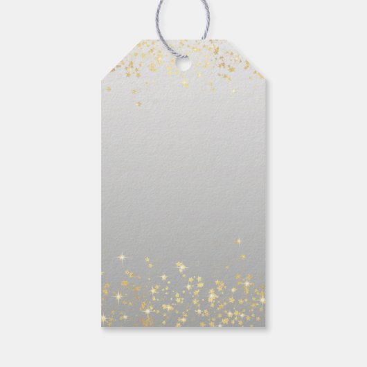 Elegante witte en groene winter bloemenkerst cadeaulabel (Achterkant)