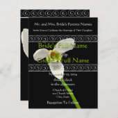 Elegante witte en Limoen bruiloft uitnodiging (Voorkant / Achterkant)