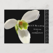 Elegante witte en Limoen bruiloft uitnodiging Briefkaart (Achterkant)