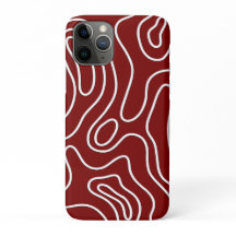 Elegante witte en rode geometrische iPhone / iPad 