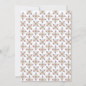 Elegante witte en rode islamitische bruiloft kaart (Achterkant)