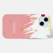 Elegante witte en roze meisjesachtige Case-Mate iPhone case (Achterkant (horizontaal))