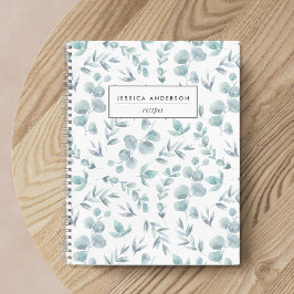 Elegante witte en salie Eucalyptus recept Notitieboek